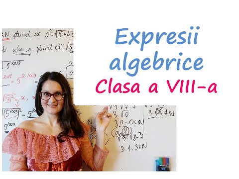 Lecția 34.1. Expresii algebrice | Clasa a VIII-a