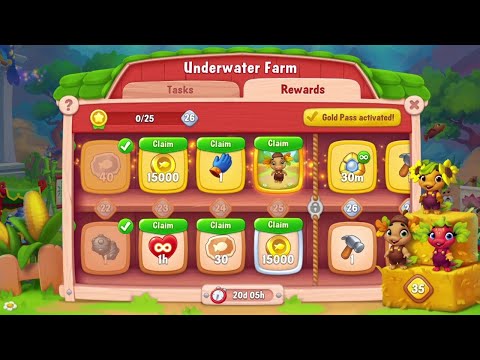 @Fishdom Level 8313. Underwater Farm Level 25 Unlocked. Got New Fish.