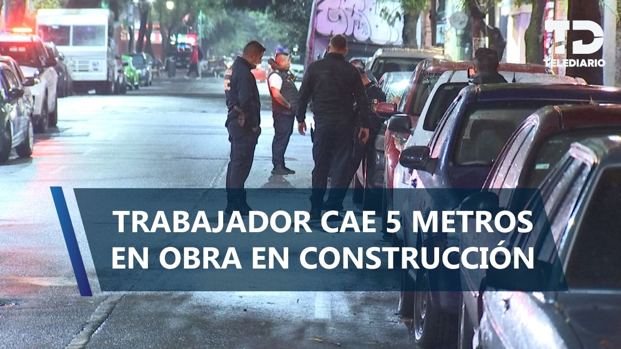 Trabajador cae del segundo piso de una construcción en la San Rafael, CdMx; caminó por piso falso