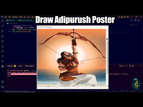 Adipurush Sketch Poster Using Python Python Programming Hub