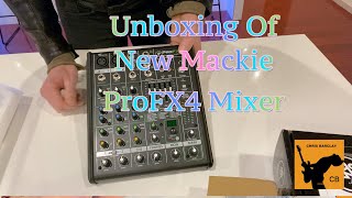 Video thumbnail for Unboxing Mackie ProFX4v2 4 channel  effects mixer #mackie #audio #audiogear #mackie #mixer by chris barclay