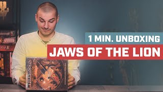 Jaws of the Lion Unboxing in 1 minute - Board Game Hangover