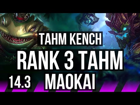 TAHM & Ashe vs MAOKAI & Smolder (SUP) | Rank 3 Tahm | EUW Challenger | 14.3
