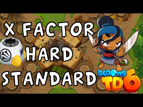 Bloons TD 6 | X Factor Hard Standard | Low MK No Powers Used | Walkthrough / Strategy