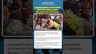 Momen Prabowo Makan Siang Beralas Ompreng bersama Siswa Sekolah Rakyat di Tabanan Sekolah Rakyat