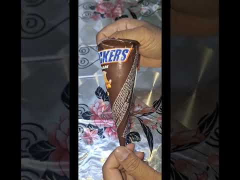 Snickers Icecream cone #shorts #icecream #chocolate #food