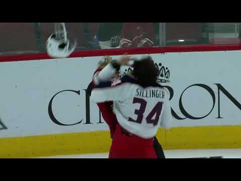 NHL Fight - Blue Jackets @ Coyotes - Sillinger vs Dzingel - 18/11/2021
