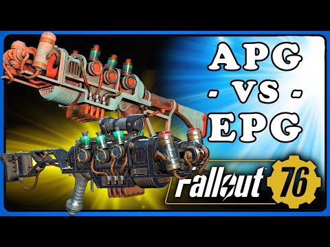 Fallout 76: New Gun The APG aka Meadow Breeze Sprayer vs DPS King EPG.