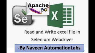 How to read/write data from Excel file using Apache POI API in Selenium || Latest POI Version