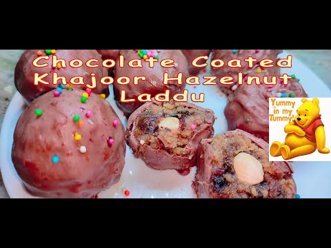 Chocolate coated khajoor hazelnut laddu made easy by Chef Shahnaz