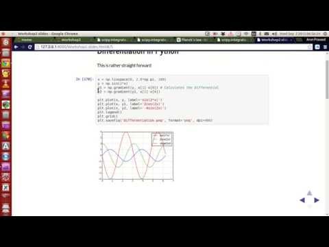Scientific Programming Using Python 031 Differentiation Operation In Python