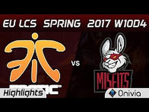 FNC vs MSF Highlights Game 3 EU LCS Spring 2017 W10D4 Fnatic vs Misfits