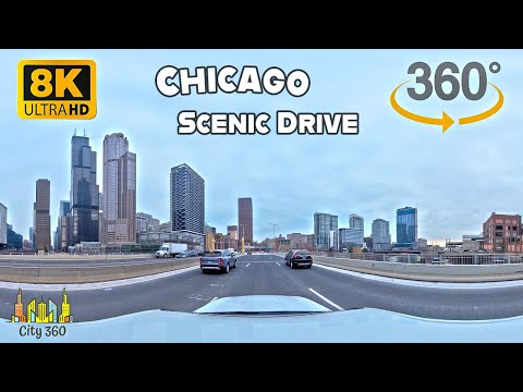 Chicago - Scenic Drive - VR 360 8K Video