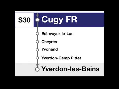 annonces CFF • S30 • Fribourg/Freiburg – Payerne – Yverdon-les-Bains