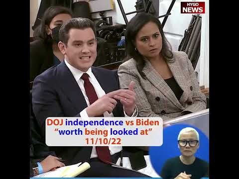 DOJ independence contradicts Biden said Musk/Twitter "worth being looked at"