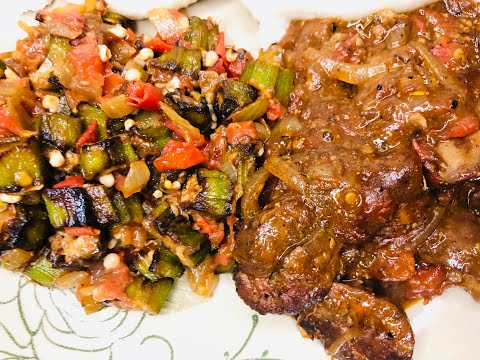 Nshima with Chicken Livers & Fried Okra!