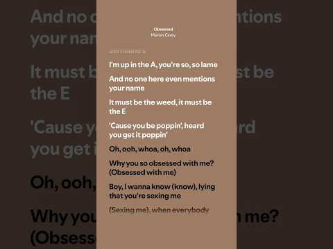 Obsessed - Mariah Carey (Lyrics)