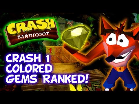 Crash Bandicoot N. Sane Trilogy - Crash 1: Colored Gems Ranked In Difficulty!