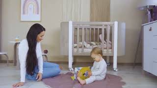 Dětská designová postýlka Zukko Soft Gekko Kids 120x60. Cappuccino / Bílá