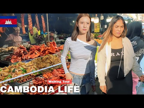 Hidden Local Market in Phnom Penh | Kandal Street Market, Street Food & Daily Life 