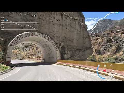Road Trips - Roads of Perú - from Oyón (Lima) Km 135 to  Churín (Lima) Km 105 - GPS - 4K - Upgrade