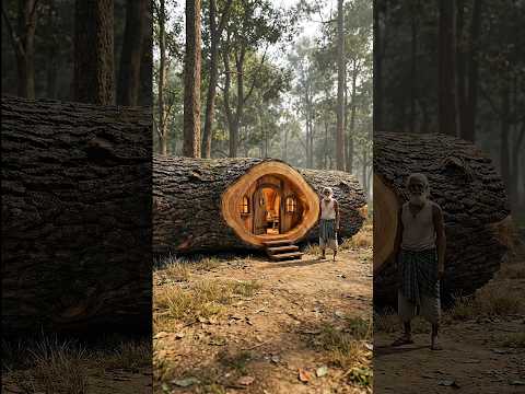 Poor craftsman builds amezing mini house in trunk  | mini woods toys | hand crafted | woods crafting