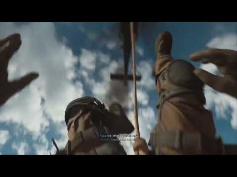 Gaz hanging from helicopter with Sicko Mode playing meme