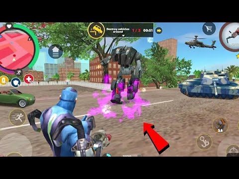 Army hang with air balloons in  rope hero vice town game #gaming #trending #gameplay #freefire #ff