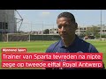Henk Fraser na oefenzege Sparta in Antwerpen: 'Het spel was de grootste winst vandaag'