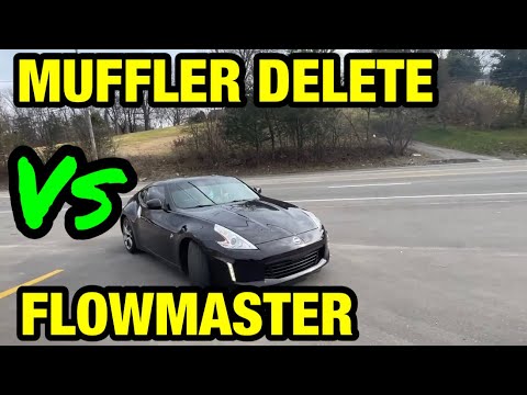 Nissan 370z 3.7L V6: MUFFLER DELETE Vs FLOWMASTER FLOW FX!