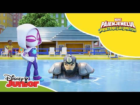 ❄️ Rinocerul se răcește! | Păienjenelul Marvel și prietenii lui uimitori | Disney Junior România