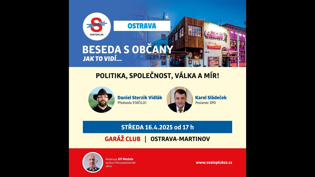 Dan Sterzik v Ostravě - Beseda s občany