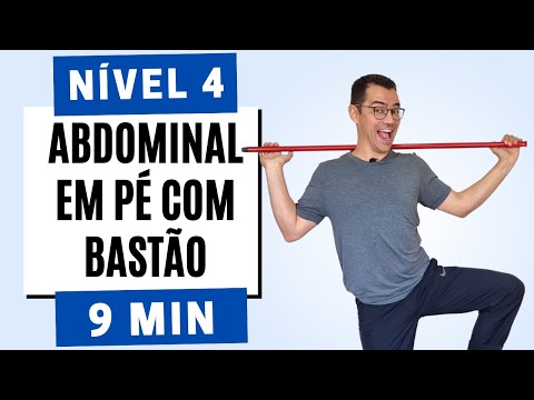 Exercise to Reduce Belly Fat | Level 4 | Standing Abdominal Crunch with Broomstick