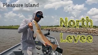 SABINE LAKE North Levee REDFISH!