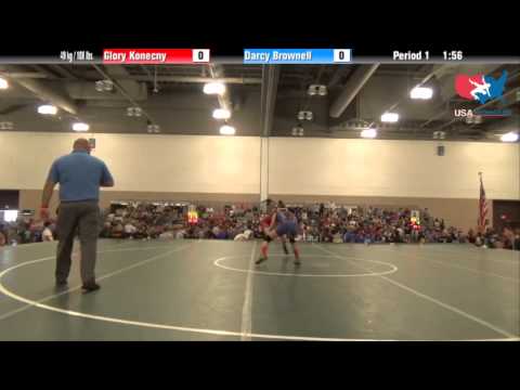 FILA Cadet 49 kg / 108 lbs. - Glory Konecny vs. Darcy Brownell