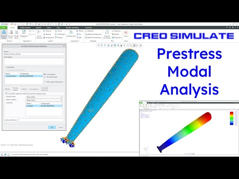 Creo Simulate - Prestress Modal Analysis
