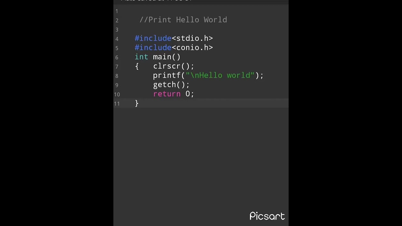 1 C Program To Print Hello World #clanguage #Quick