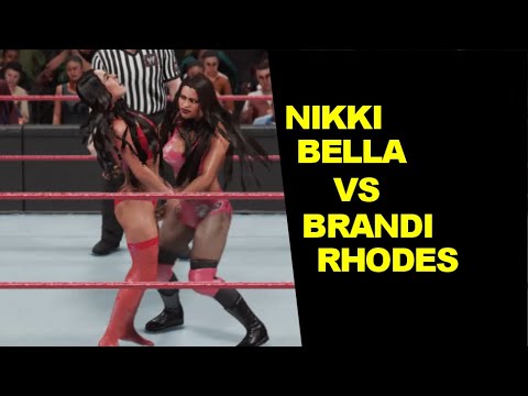 WWE 2K19 Nikki Bella w/Brie vs Brandi Rhodes - Knockout Match