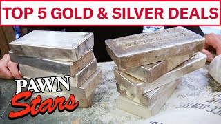 Pawn Stars: TOP 5 GOLD & SILVER DEALS | History