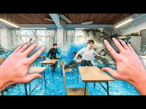 School Overwhelmed by Tsunami - iplusd VR