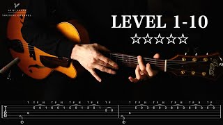  - 10 Levels Of Tapping Guitar ・TAB