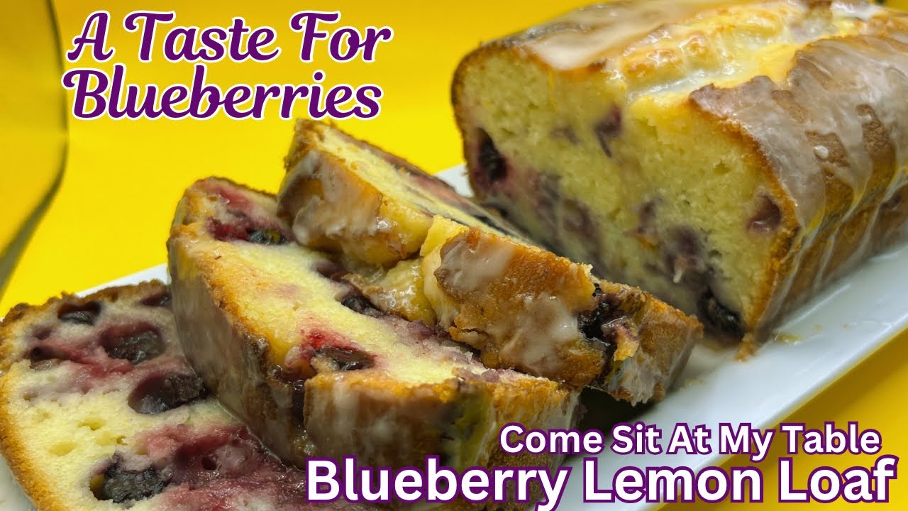 Blueberry Lemon Loaf - A Taste For Blueberries #2 - a sweet bread filled with blueberries and lemon