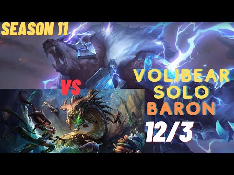 Volibear jungle vs baron season 11 League of legends gameplay