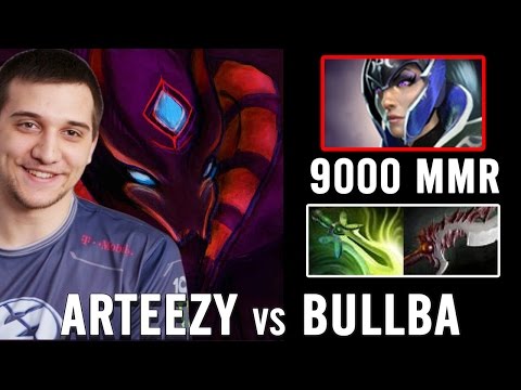 Arteezy vs Bullba Spectre vs Luna Intense Game 9000 MMR Dota 2 7.01 Patch