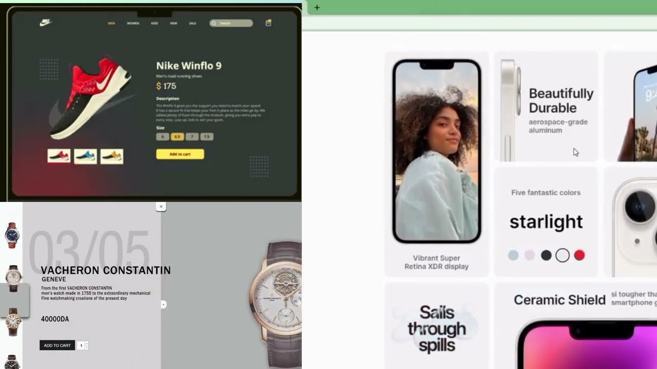 eCommerce ui design Figma (Prototyping/Wireframes)