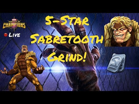 5-Star Sabretooth Grind Begins! Live! - Marvel Contest Of Champions