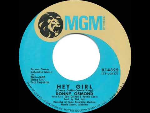 1972 HITS ARCHIVE: Hey Girl - Donny Osmond (mono 45)
