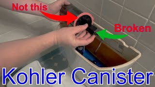 How to Replace Broken ￼Kohler Canister Flush￼ Valve to Fix Fast Running Toilet