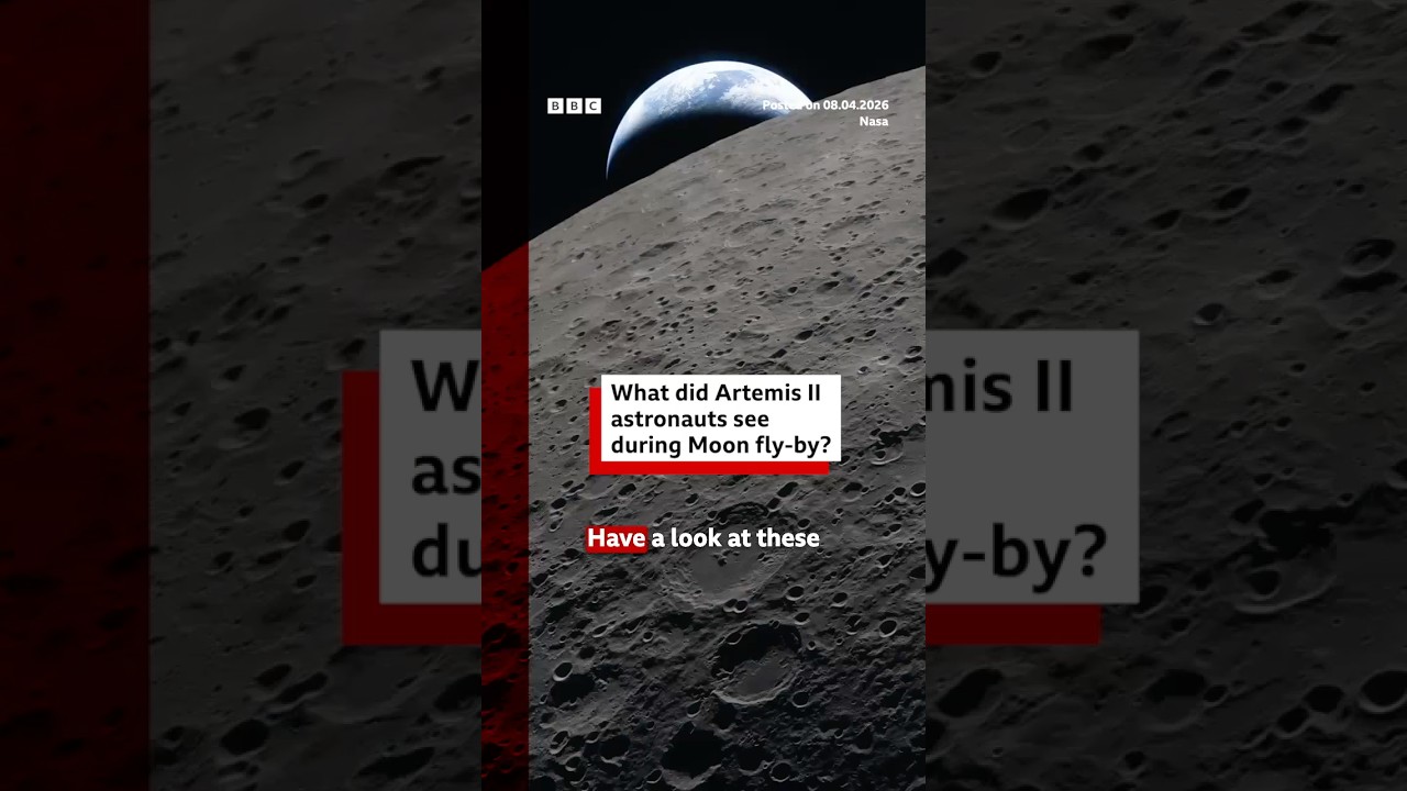 What did Artemis II astronauts see during Moon fly-by? #BBCNews