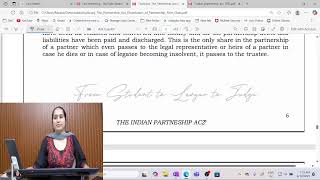 The Indian Partnership Act - Dissolution of Partnership Firm (MLC)